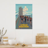 London-Marathon-Reiseposter Poster (Küche)