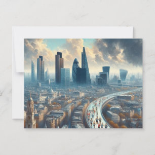 London-Marathon Vintage Minimalist Reise Postkarte