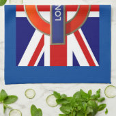 London Metro/Britische Flagge Geschirrtuch (Gefaltet)