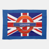 London Metro/Britische Flagge Geschirrtuch (Horizontal)