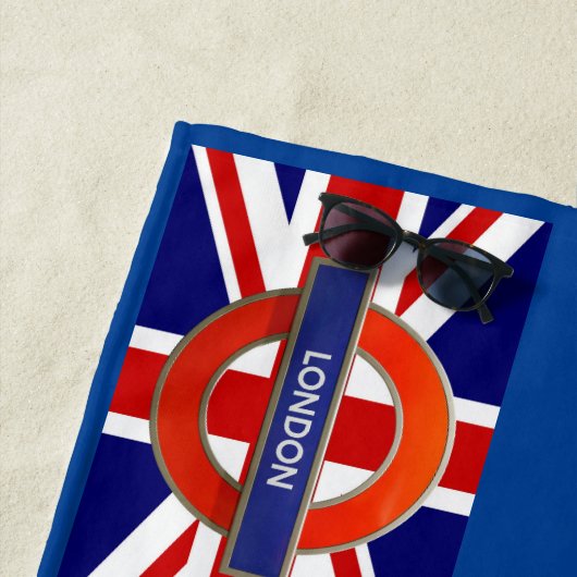 London Metro/Britische Flagge Strandtuch (Beispiel)