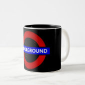 London Metro Untergrund Sign Zweifarbige Tasse (VorderseiteRechts)