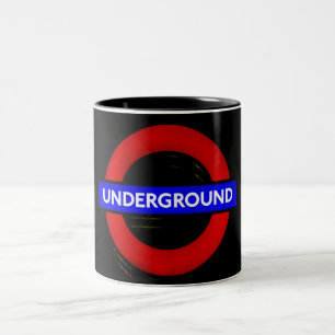 London Metro Untergrund Sign Zweifarbige Tasse