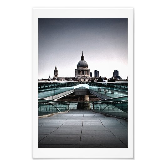 London - Millennium Bridge & St Pauls (6334) Fotodruck (Vorne)
