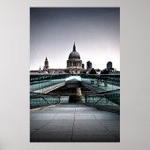 London - Millennium Bridge & St Pauls (6334) Poster (Vorne)