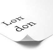 London - minimalistic typography poster (Ecke)