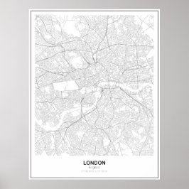 London Minimalistisch Map Poster (Stil 2)