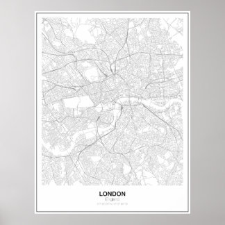 London Minimalistisch Map Poster (Stil 2)