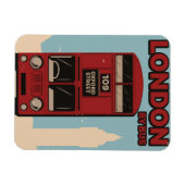 London mit Bus Magnet (Horizontal)