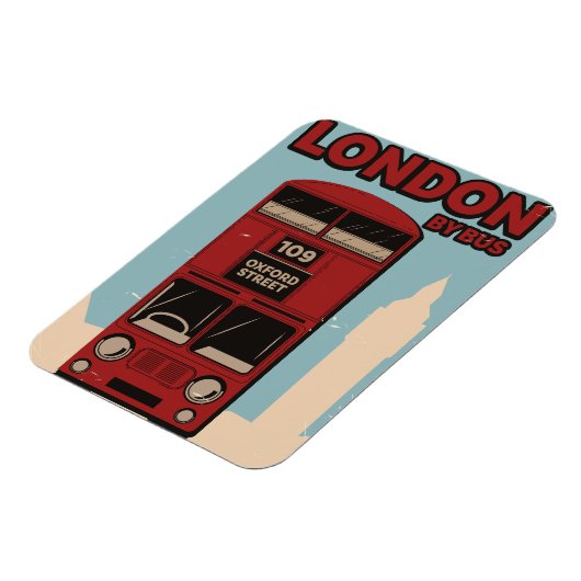 London mit Bus Magnet (Linke Seite)