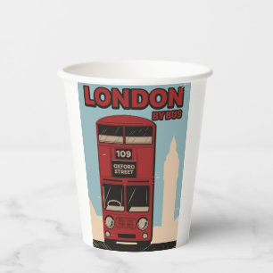 London mit Bus Pappbecher
