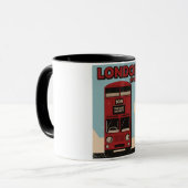 London mit dem Bus Tasse (Vorderseite Links)