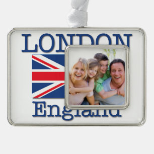 London mit Gewerkschafts-Flagge Rahmen-Ornament Silber