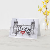 London mit Liebe Karte (Gelbe Blume)