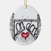 London mit Liebe Keramik Ornament (Rechts)