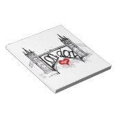 London mit Liebe Notizblock (angewinkelt)