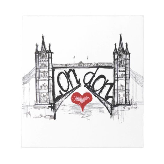 London mit Liebe Notizblock (Vorderseite)