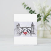 London mit Liebe Postkarte (Stehend Vorderseite)