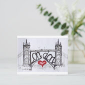 London mit Liebe Postkarte (Stehend Vorderseite)