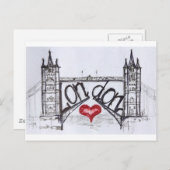 London mit Liebe Postkarte (Vorne/Hinten)