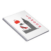 London-Mode-themenorientiertes Notizbuch Notizblock (Rechte Seite)