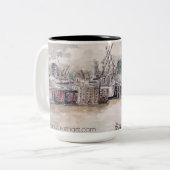 London Mug Zweifarbige Tasse (Vorderseite Links)