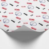London-Muster Geschenkpapier (Ecke)