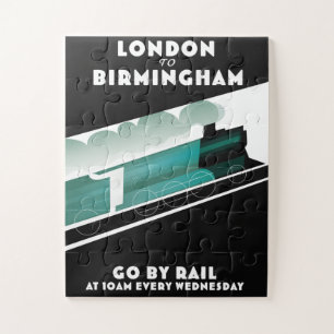 London nach Birmingham Zugposter Puzzle