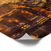 London Nacht Skyline Poster (Ecke)