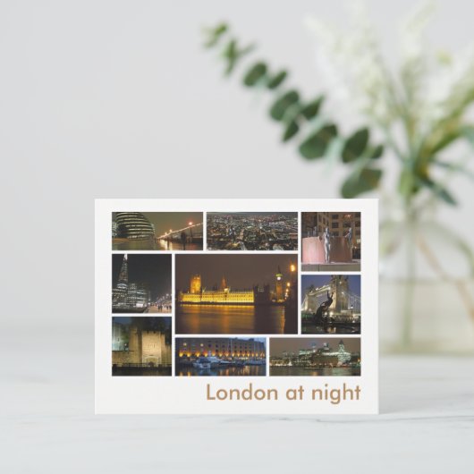 London nachts - Multibild Postkarte (Stehend Vorderseite)