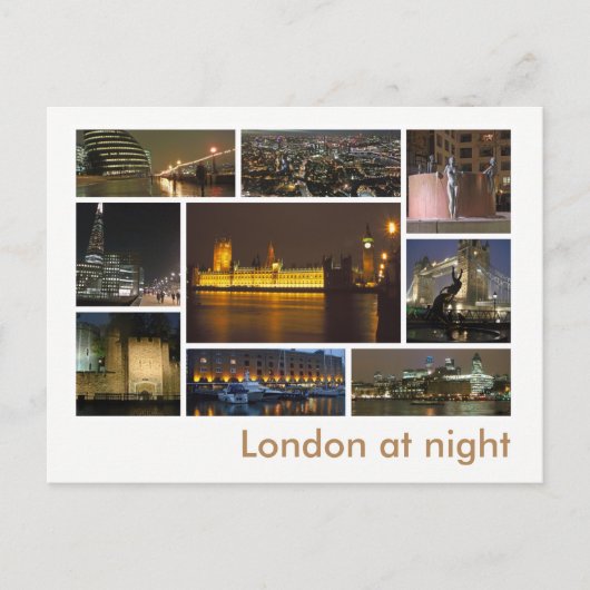 London nachts - Multibild Postkarte (Vorderseite)