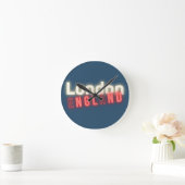 London Neon Lights Typografie Runde Wanduhr (Zuhause)