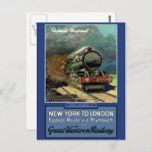 London New York Great Western Railway Postkarte (Vorne/Hinten)