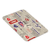 London Newspaper Pattern Magnet (Rechte Seite)
