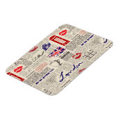 London Newspaper Pattern Magnet (Linke Seite)