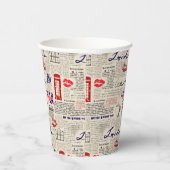 London Newspaper Pattern Pappbecher (Rechts)