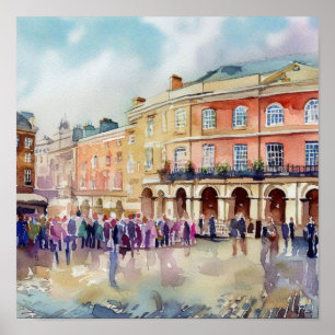 London - Notting Hill (A), Watercolor Poster