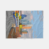 London Overground Fleece Blanket (Vorderseite (Horizontal))