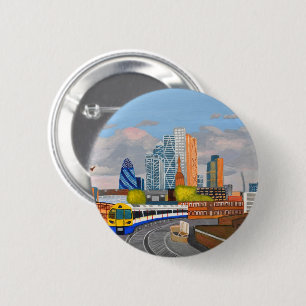 London Overland Zug - Hoxton Bahnhof Button