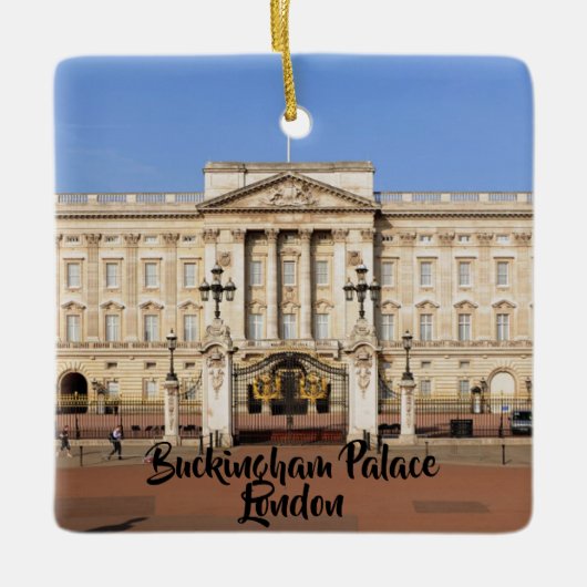 London Panorama Weihnachtsdekoration Keramikornament (Vorderseite)