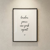 'London Paris New York Repeat' Poster | Rosa 8x10
