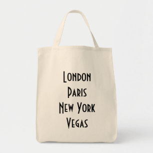 London Paris New York Vegas Tragetasche