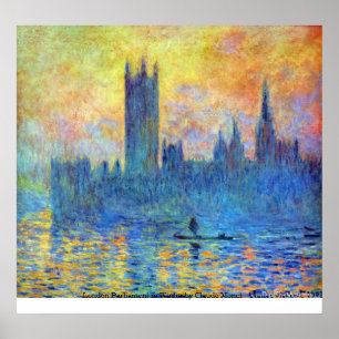 London-Parlament im Winter durch Claude Monet Poster