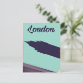 London Parliament Big ben Vintage-Plakat Postkarte (Stehend Vorderseite)