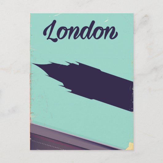 London Parliament Big ben Vintage-Plakat Postkarte (Vorderseite)