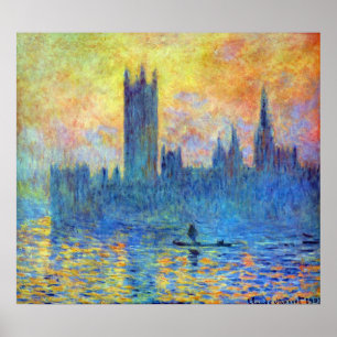 London Parliament im Winter von Claude Monet Poster