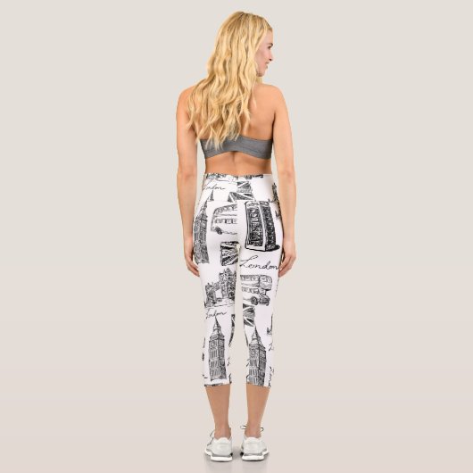 London Pattern Capri Leggings (Rückseite)