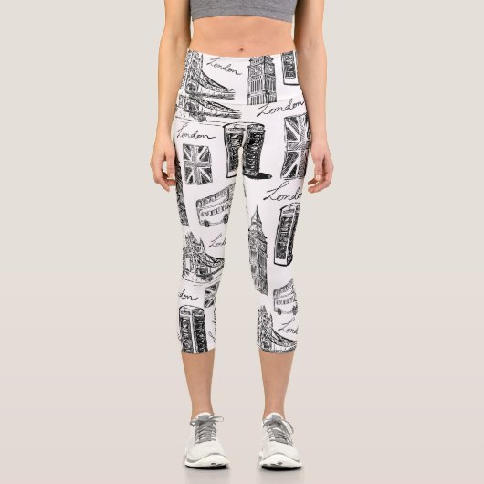 London Pattern Capri Leggings (Vorderseite)