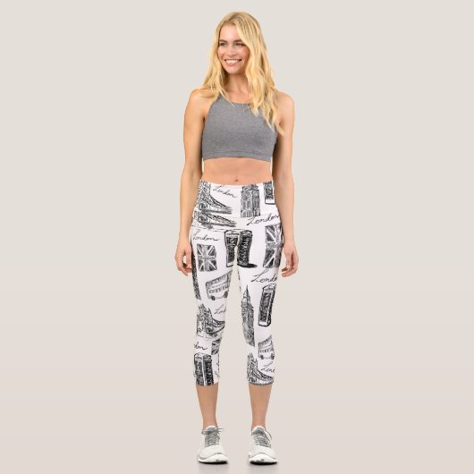 London Pattern Capri Leggings (Vorderseite)