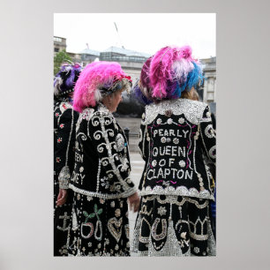 London Pearly Queens Trafalgar Square Poster